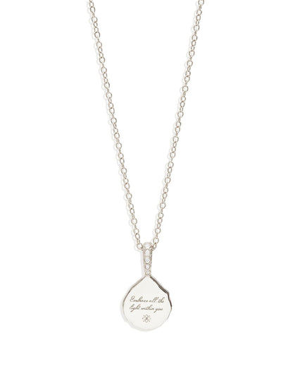 Radiant Starburst Necklace with 0.05 TCW Round Lab Grown Diamond Charm 4