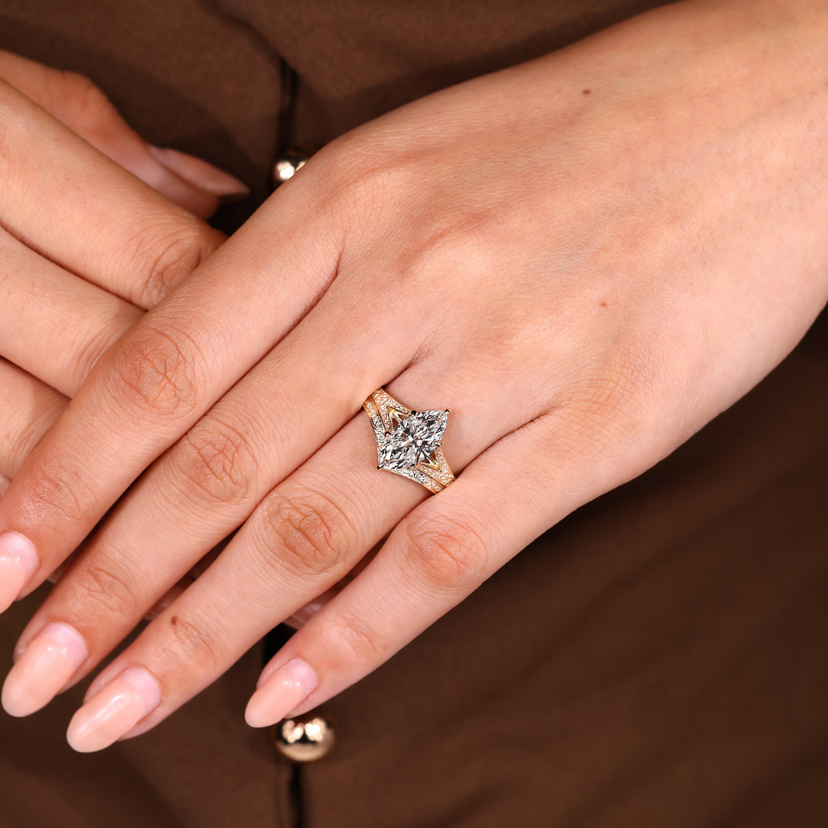 Solitaire Cathedral- 1.8 CT Cushion Lab Grown Diamond Wedding Band