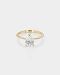 Load image into Gallery viewer, 1.01 CT Pear-Cut Lab Grown Diamond Solitaire Engagement Ring in Gold
