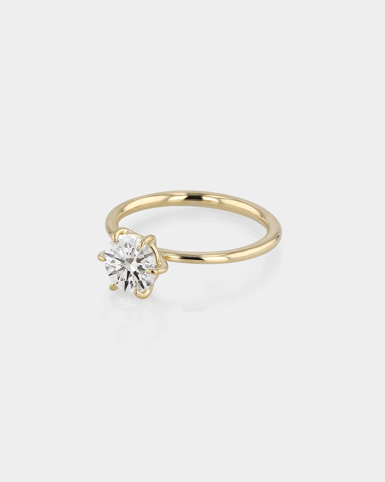 2.0 CT Round Lab Grown Diamond Solitaire Engagement Ring