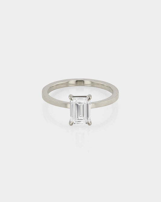 Timeless 2.0 CT Emerald Lab-Grown Diamond Solitaire Engagement Ring