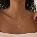 Load image into Gallery viewer, Golden Blossom: 0.09 TCW Round Lab Grown Diamond Floral Necklace
