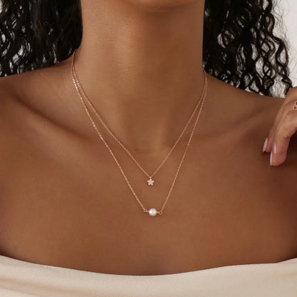 Golden Blossom: 0.09 TCW Round Lab Grown Diamond Floral Necklace 4
