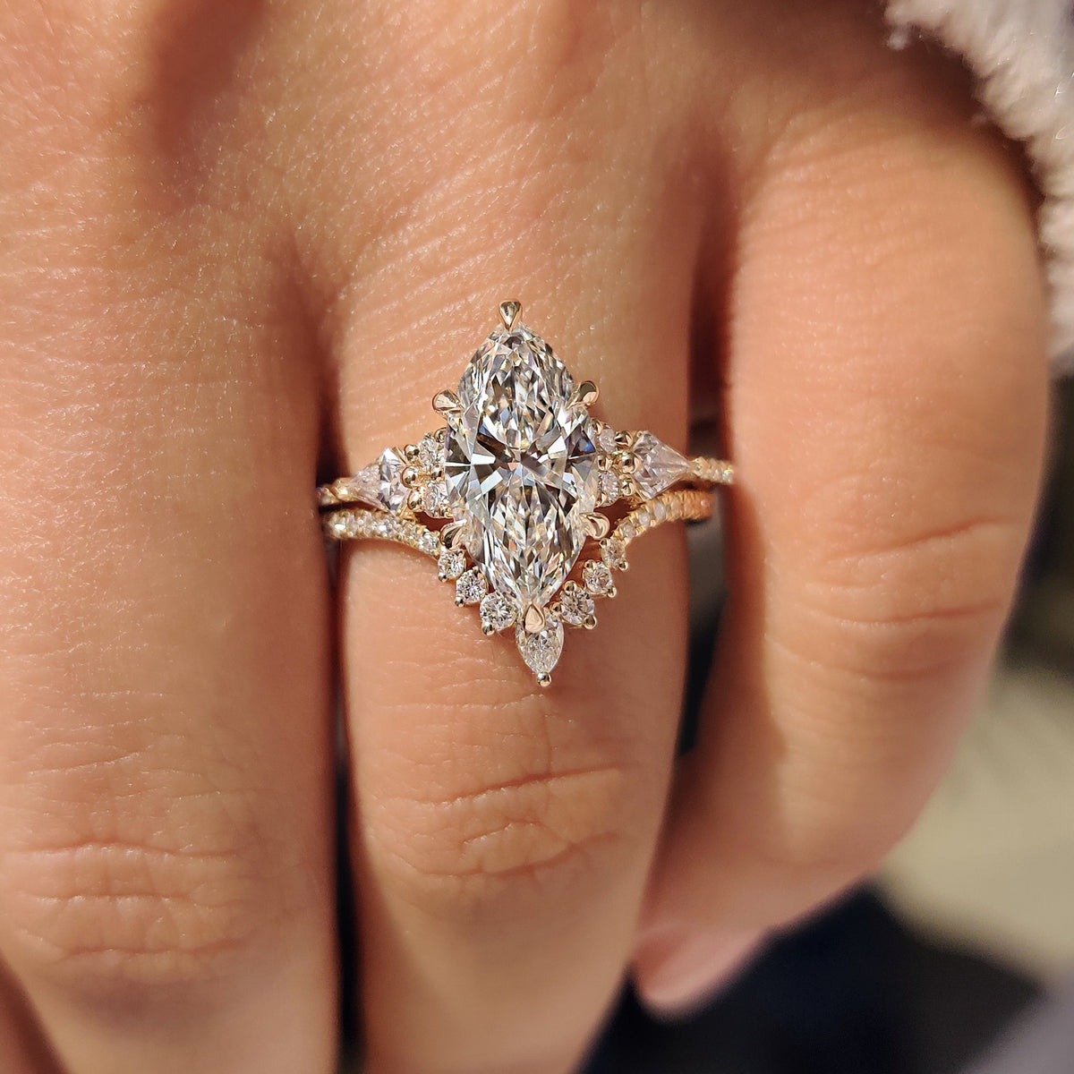 Solitaire Cathedral- 1.8 CT Cushion Lab Grown Diamond Wedding Band