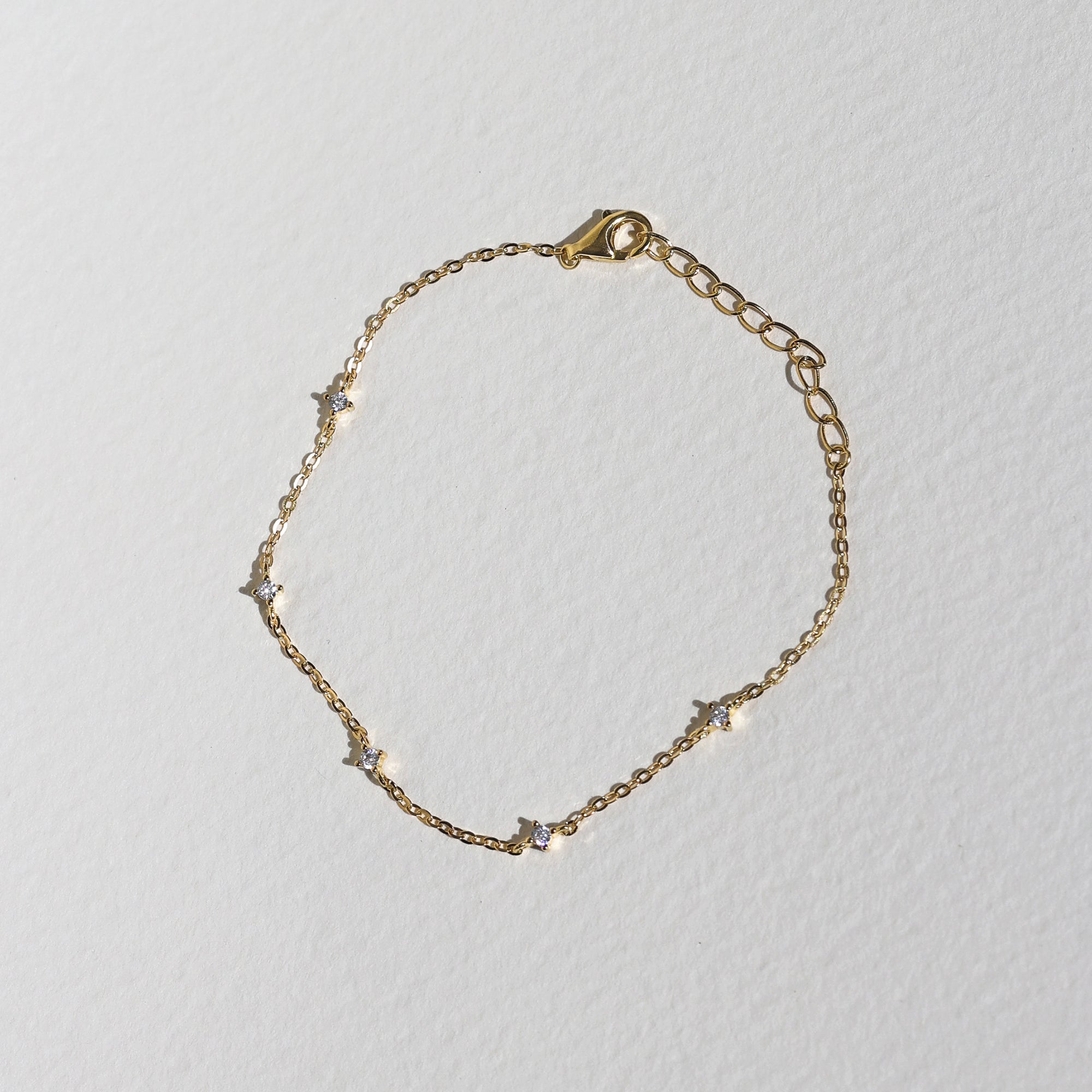 Delicate 0.25 TCW Lab-Grown Round Diamond Chain Bracelet