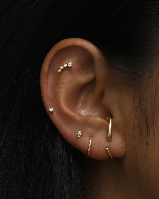 S Shaped Open Hoop Earring