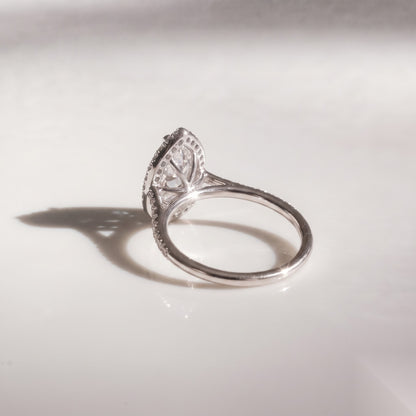 Halo & Pave-Pear Lab Grown Diamond Engagement Ring