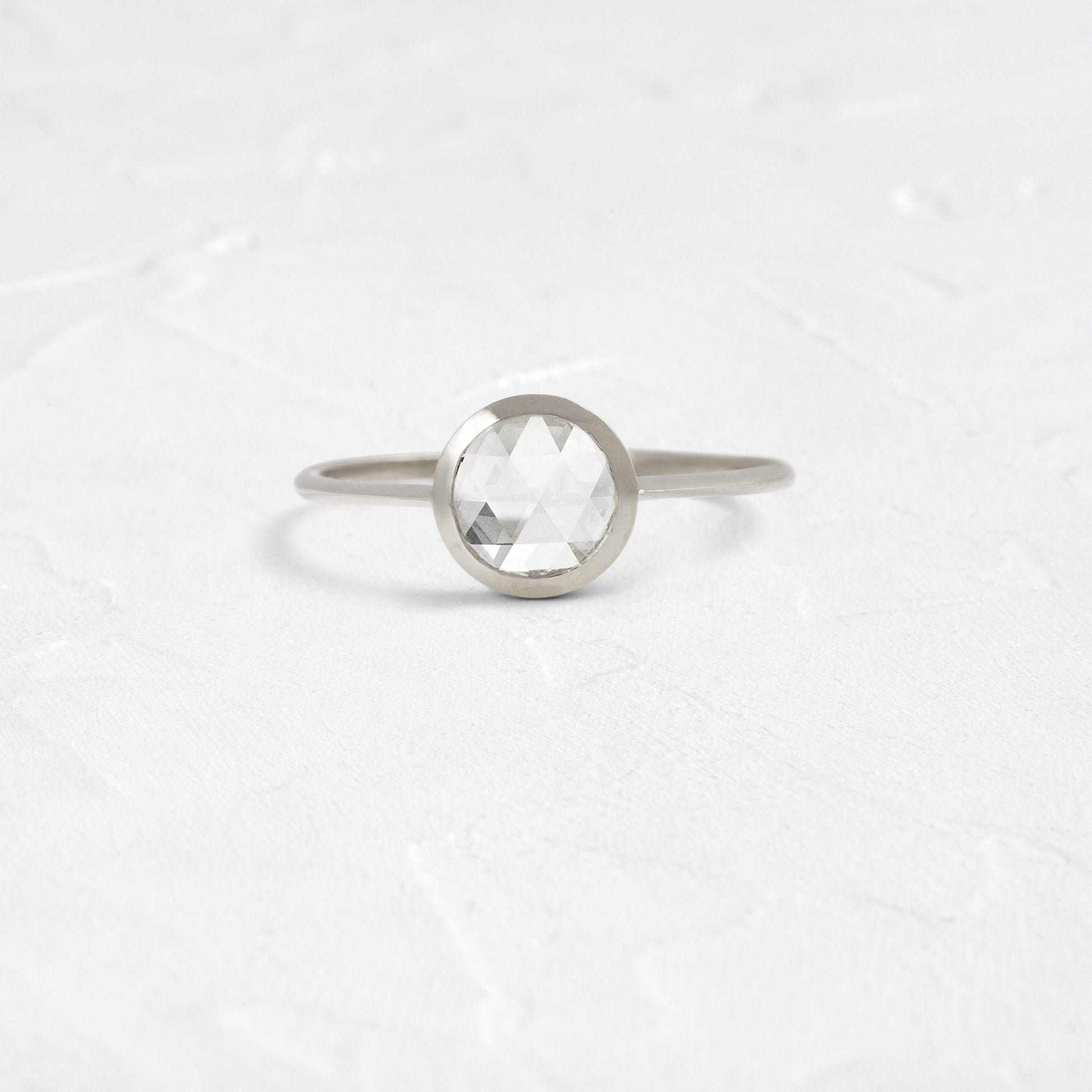 Bezel-Round Lab Grown Diamond Engagement Ring