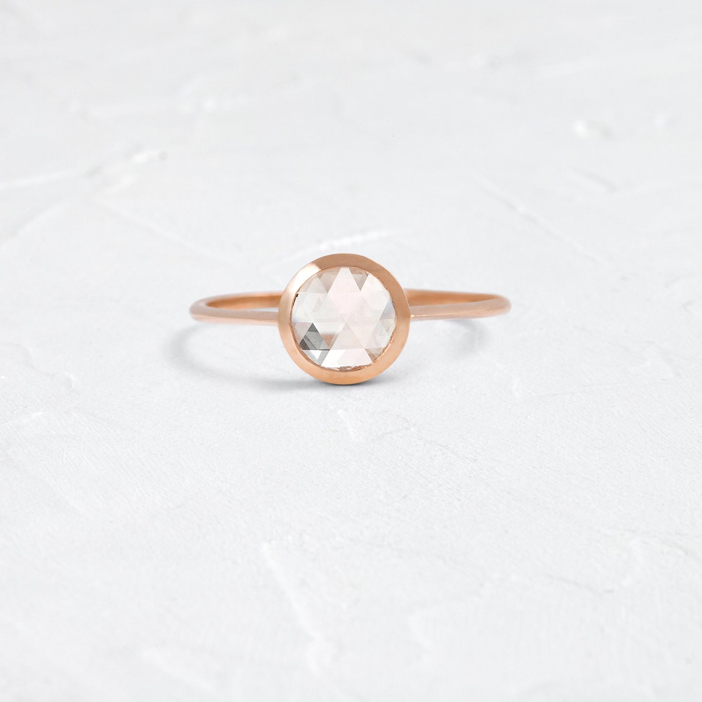 Bezel-Round Lab Grown Diamond Engagement Ring