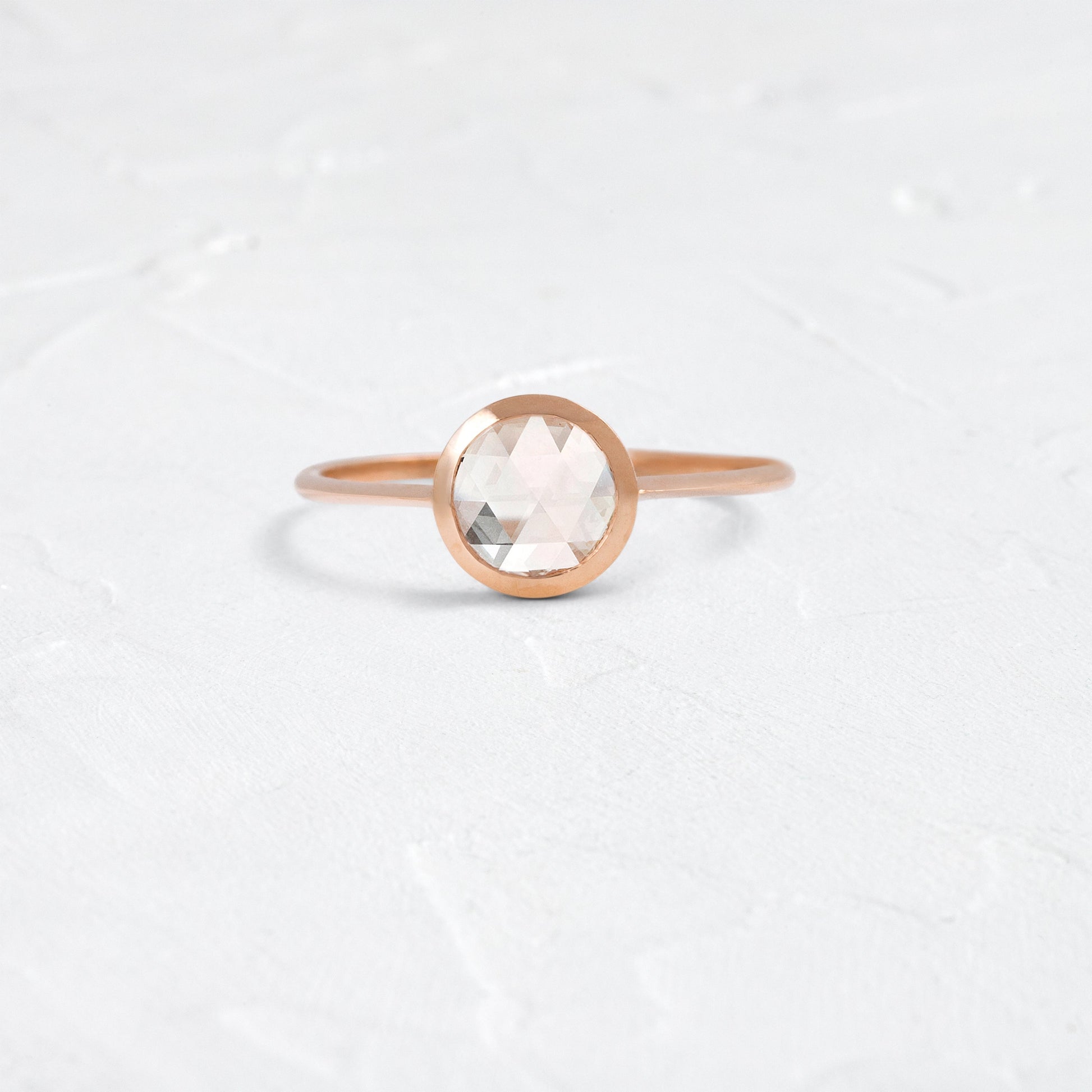 Bezel-Round Lab Grown Diamond Engagement Ring