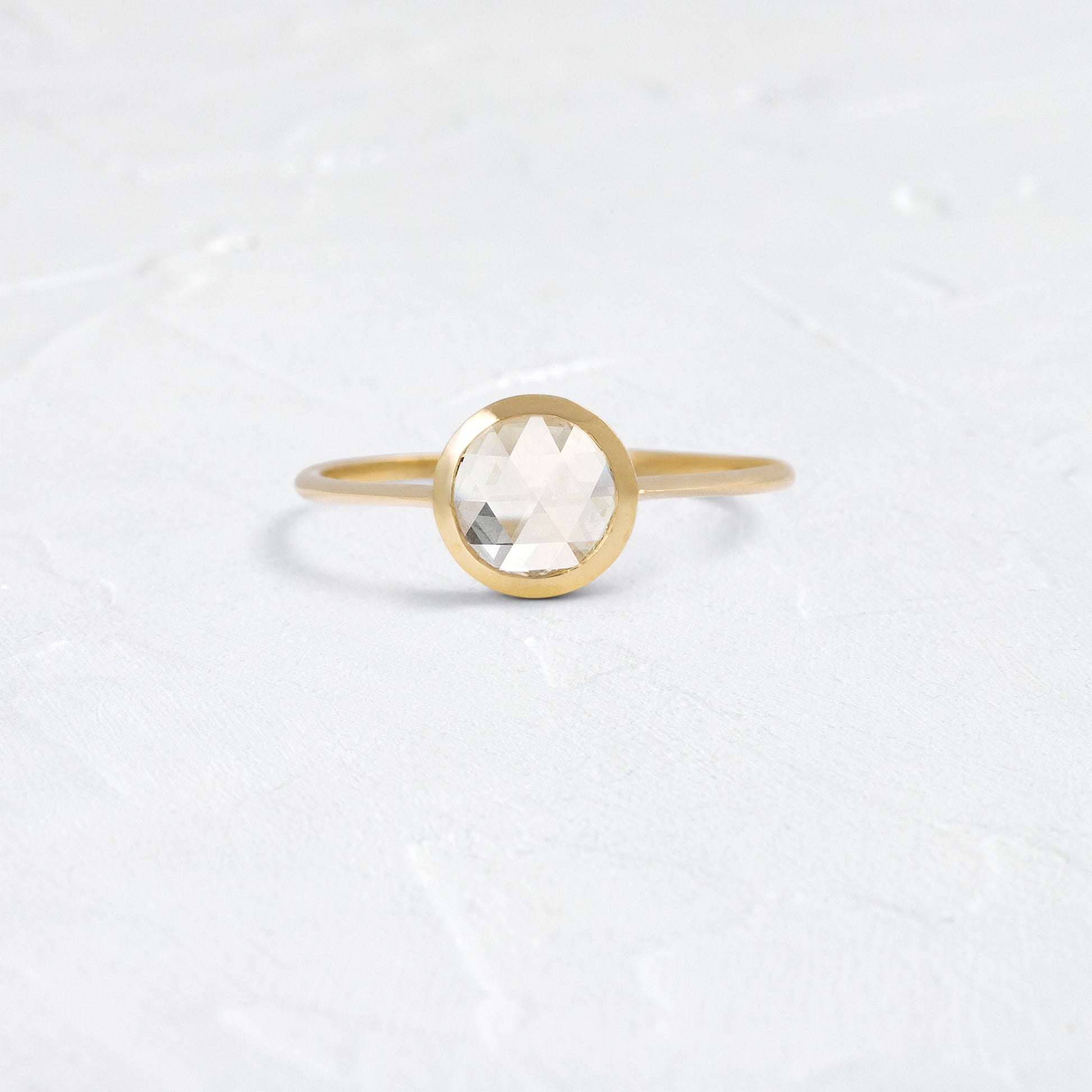 Bezel-Round Lab Grown Diamond Engagement Ring
