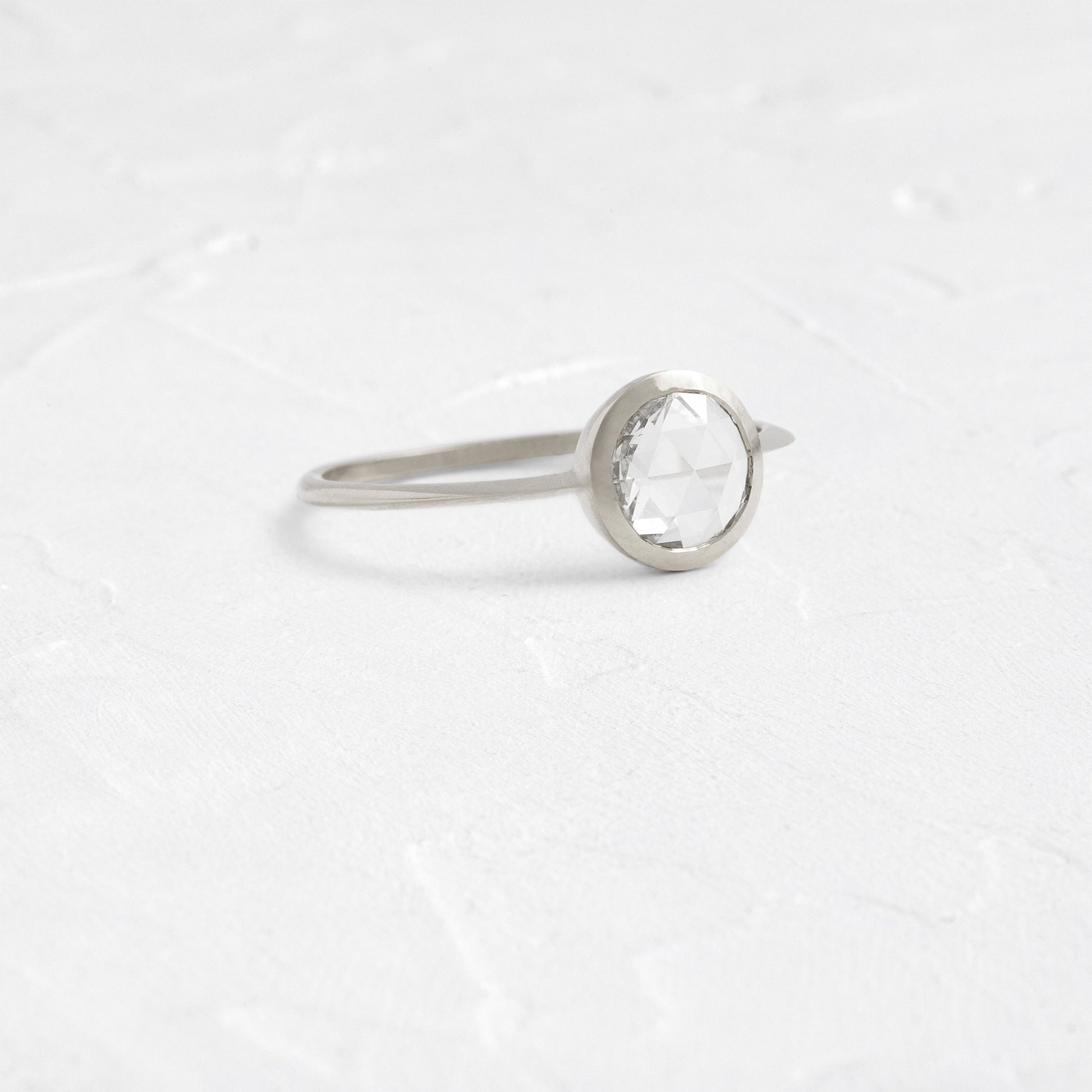 Bezel-Round Lab Grown Diamond Engagement Ring