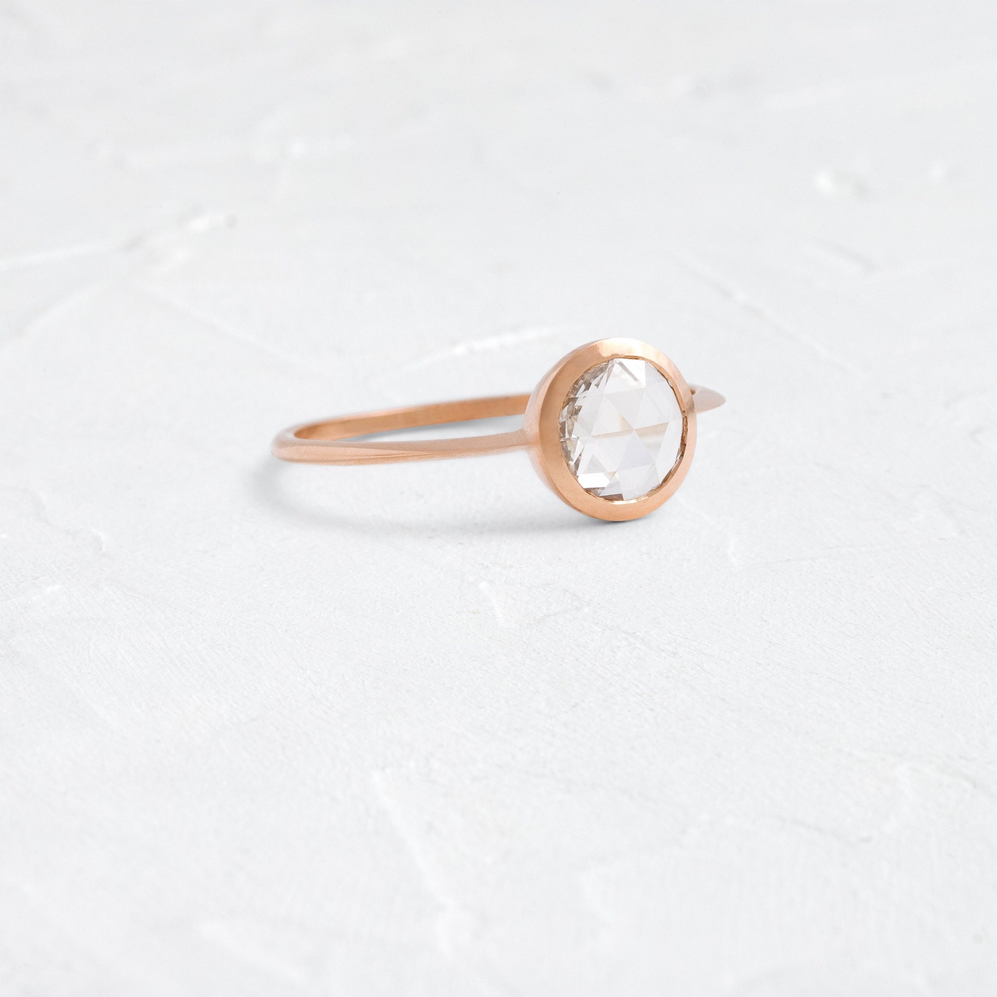 Bezel-Round Lab Grown Diamond Engagement Ring