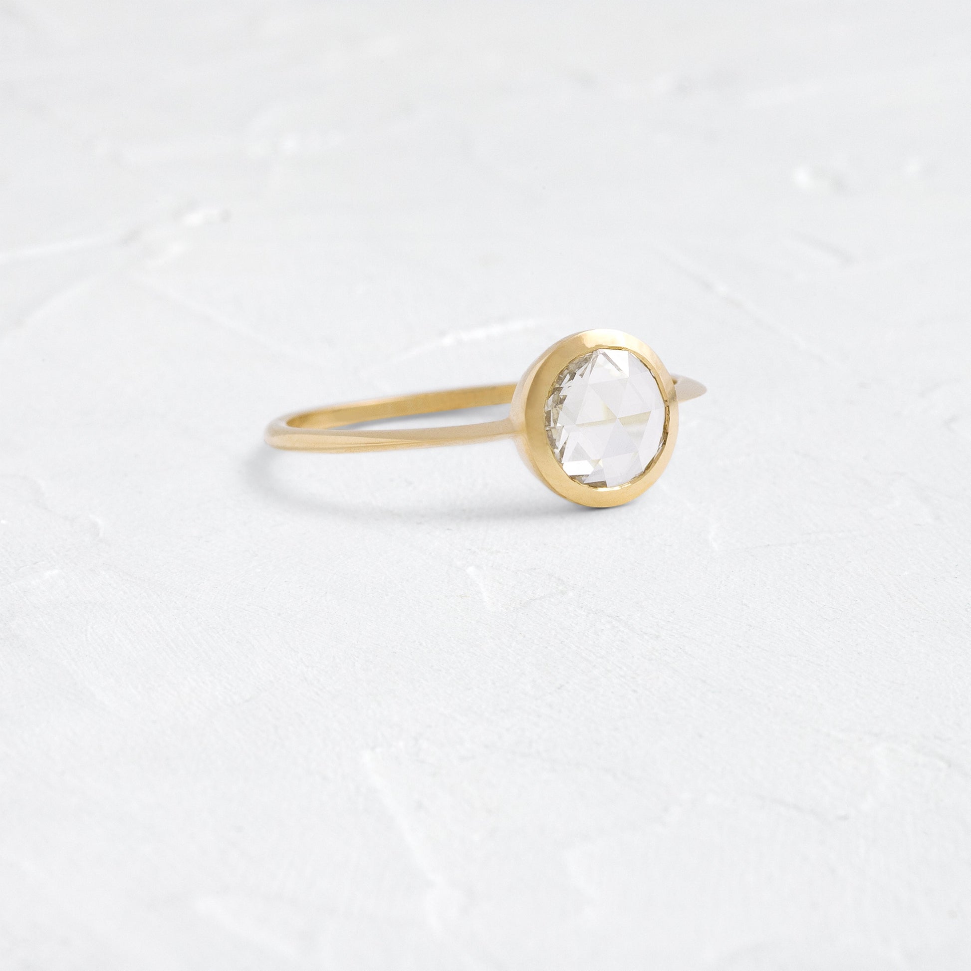 Bezel-Round Lab Grown Diamond Engagement Ring