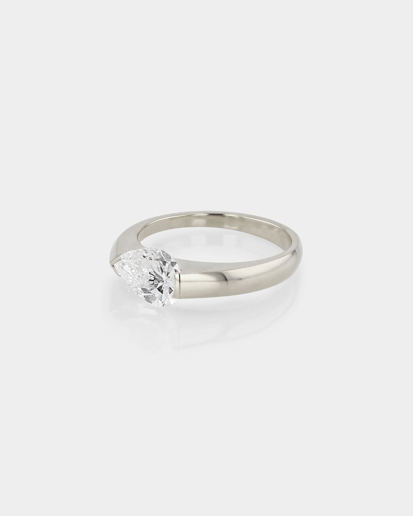 0.50 CT Pear-Cut Lab Grown Diamond Solitaire Engagement Ring 3