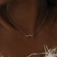 Load image into Gallery viewer, Elegant Curved Lab Grown Diamond Necklace in Gold
