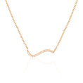 Load image into Gallery viewer, Elegant Curved Lab Grown Diamond Necklace in Gold
