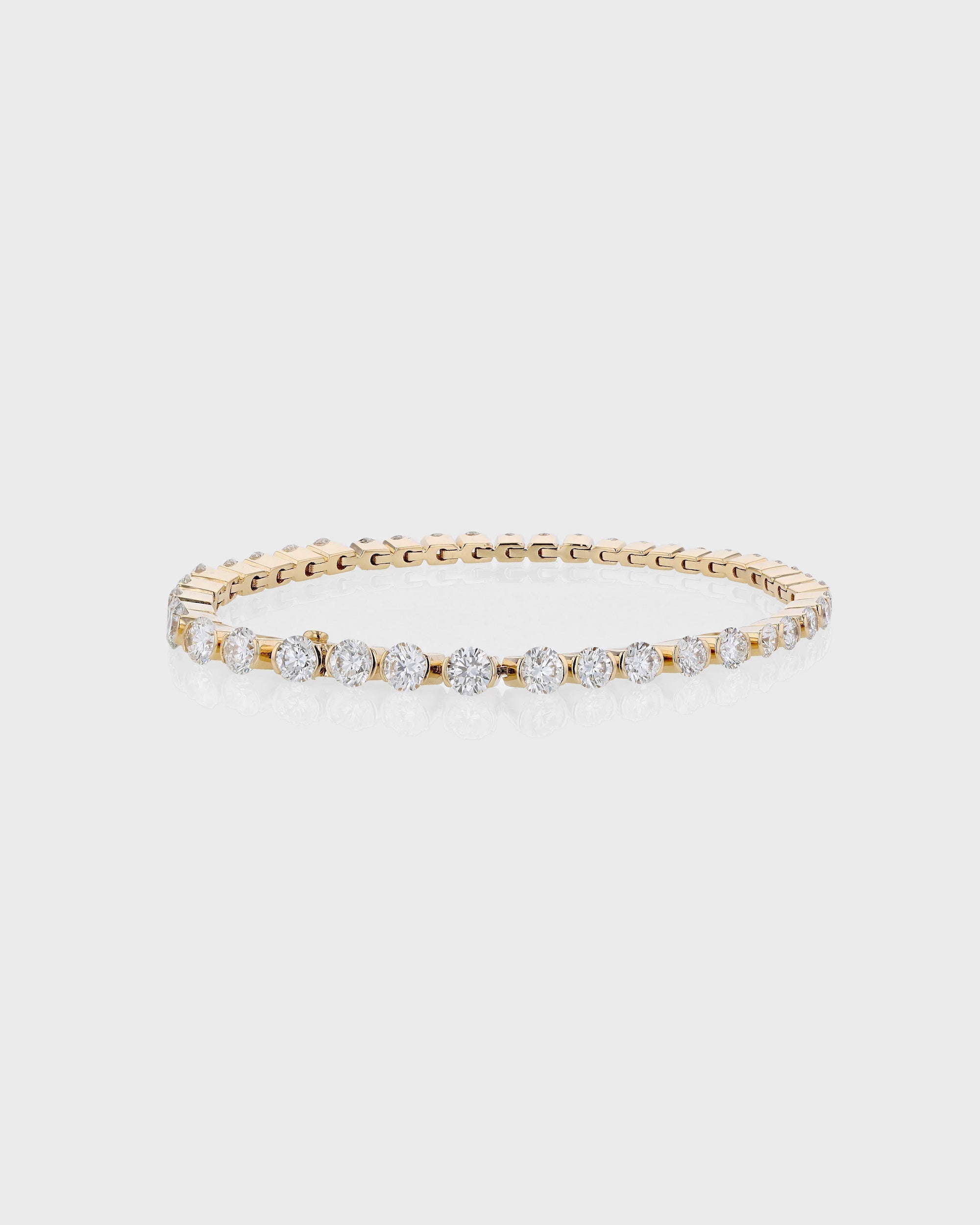 Elegant 5 Carat Round Lab-Grown Diamond Tennis Bracelet