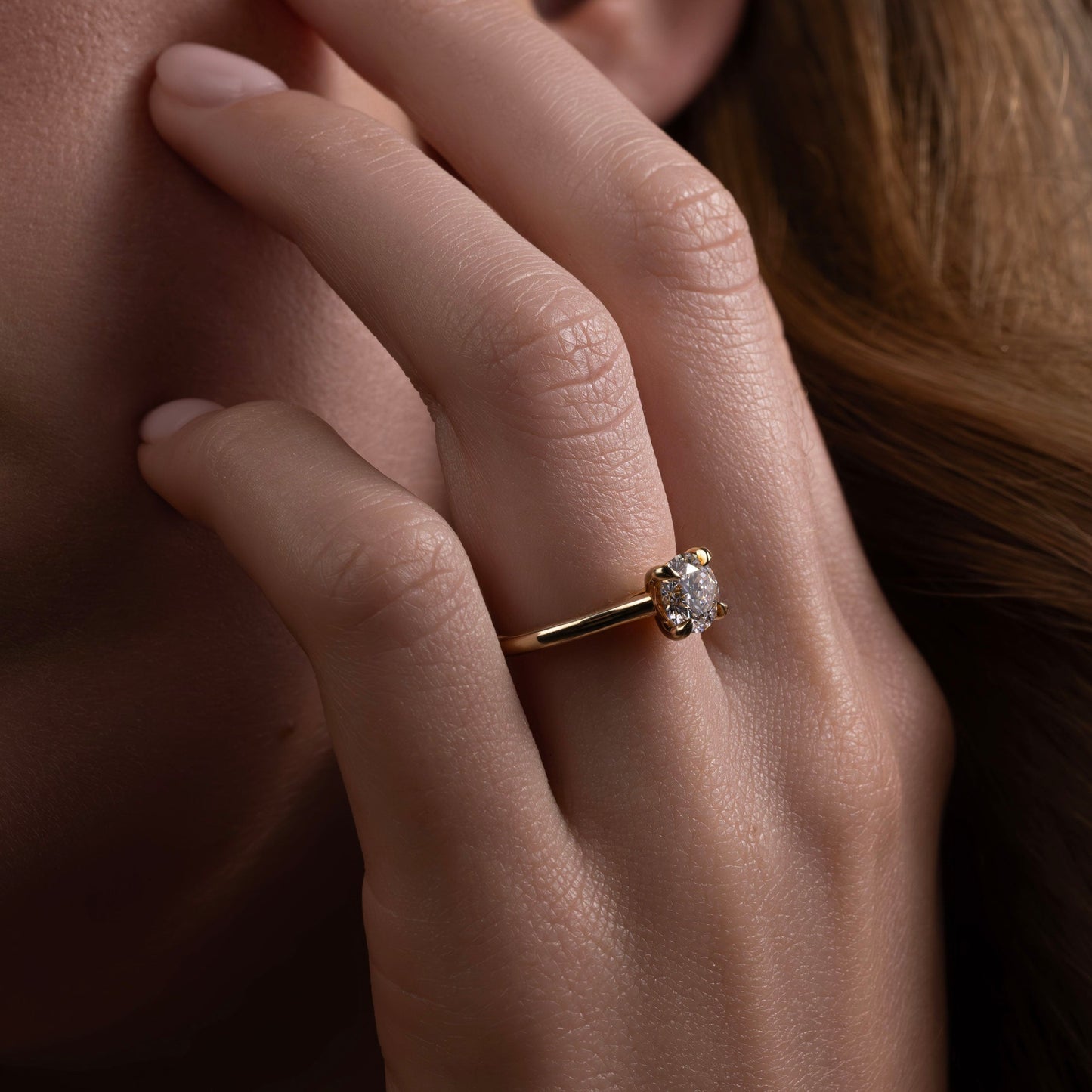 Solitaire-Oval Lab Grown Diamond Engagement Ring