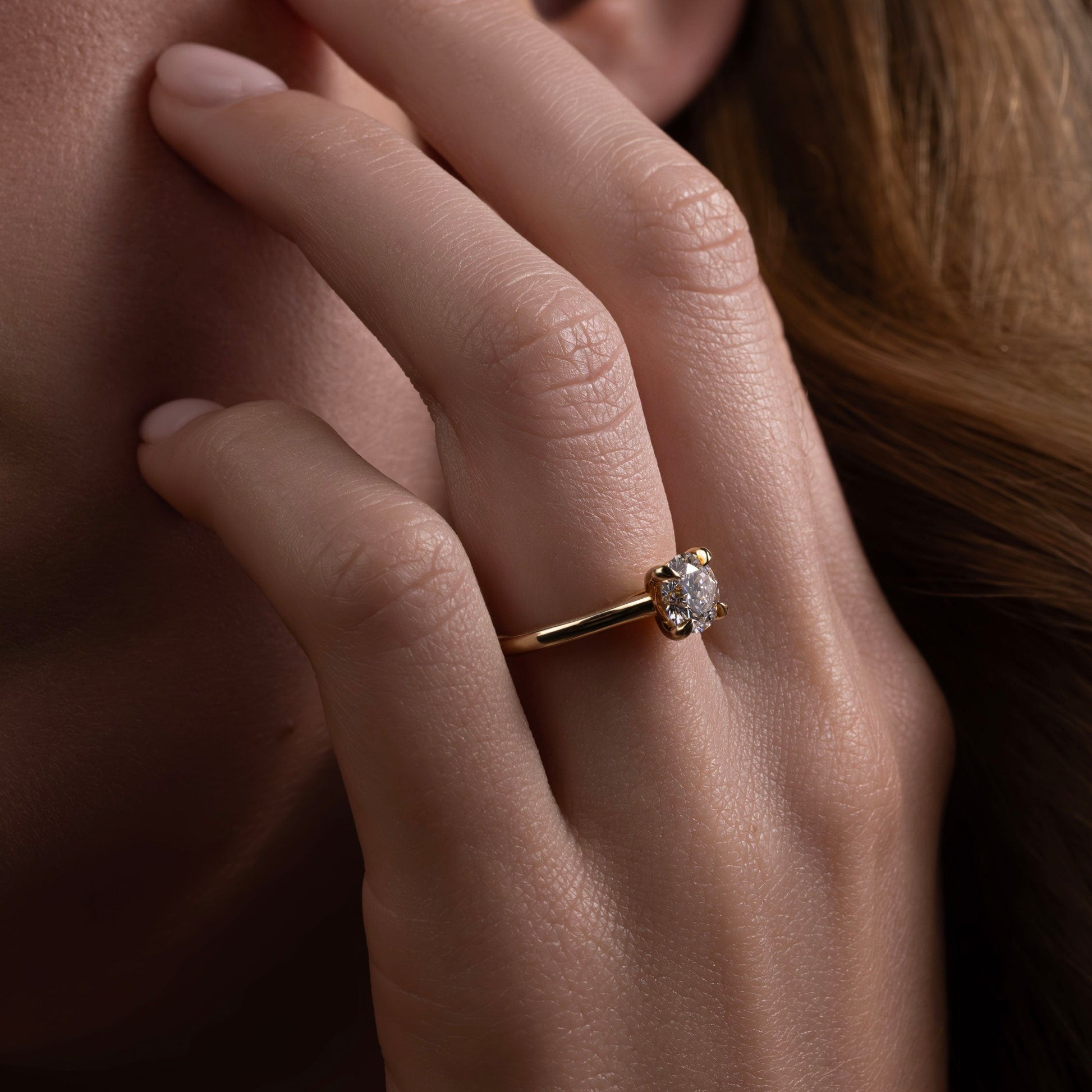 Solitaire-Oval Lab Grown Diamond Engagement Ring