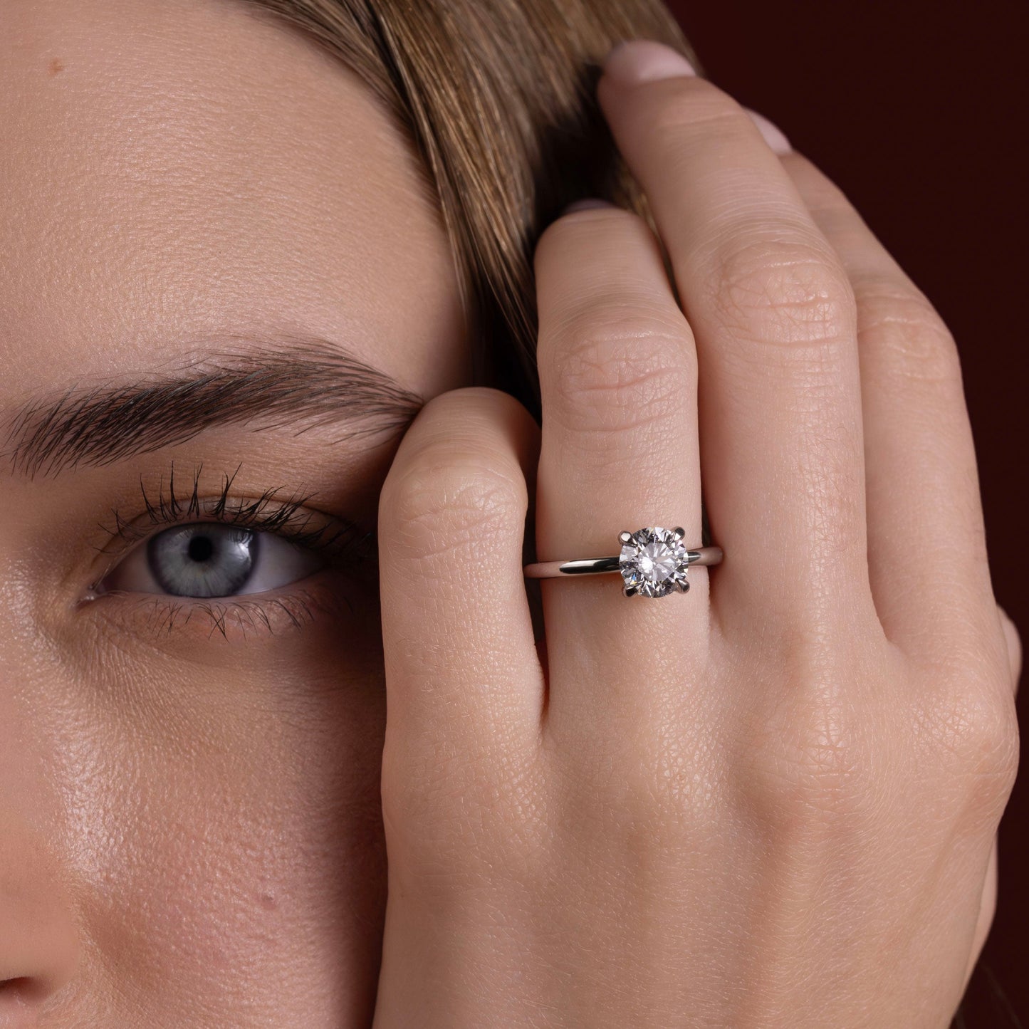 Solitaire-Oval Lab Grown Diamond Engagement Ring