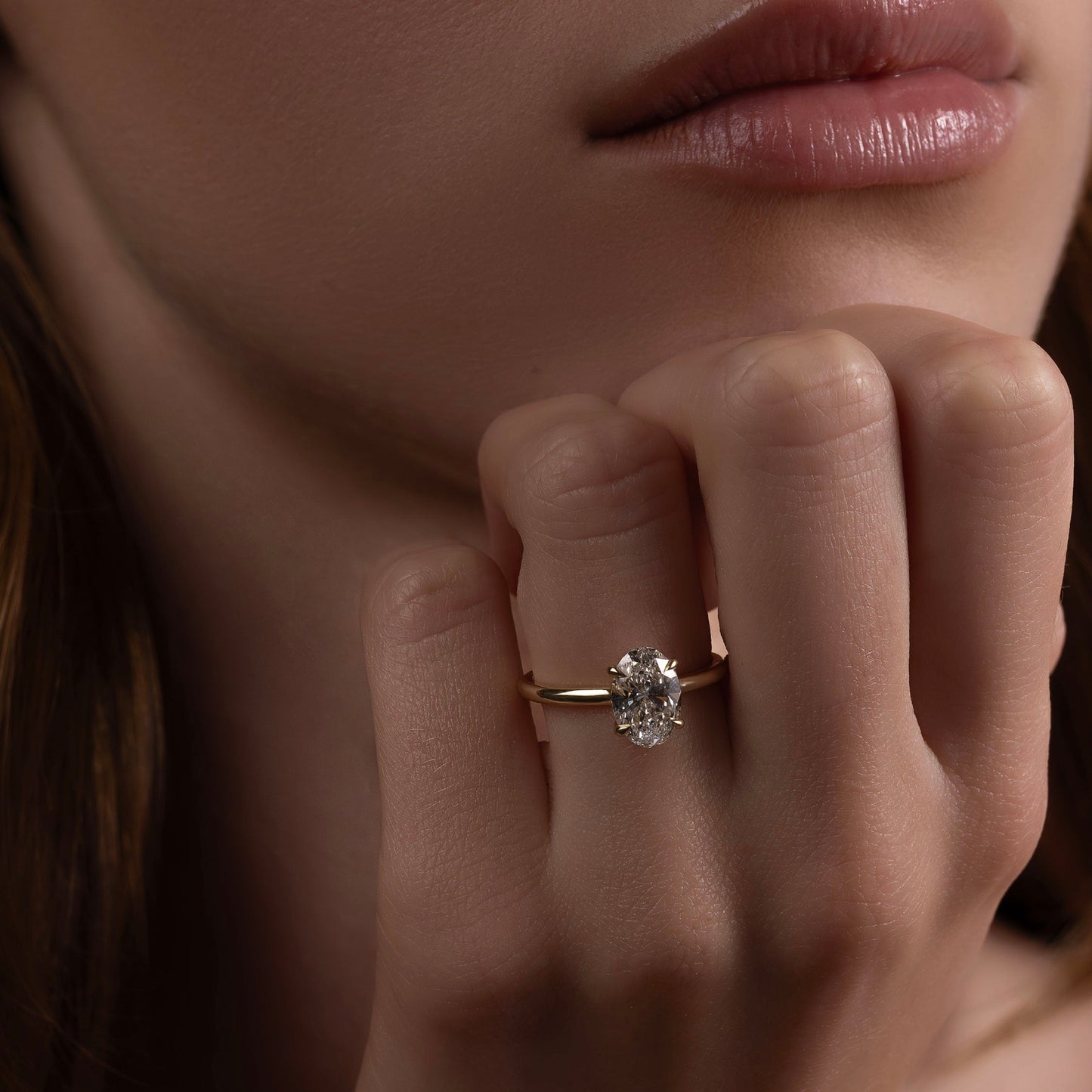 Solitaire-Oval Lab Grown Diamond Engagement Ring