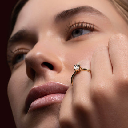 Solitaire-Oval Lab Grown Diamond Engagement Ring