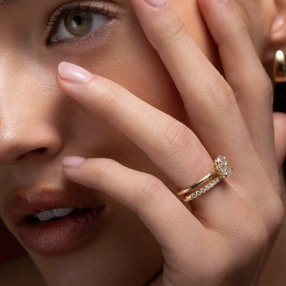 Solitaire-Oval Lab Grown Diamond Engagement Ring