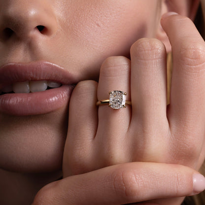 Solitaire-Oval Lab Grown Diamond Engagement Ring