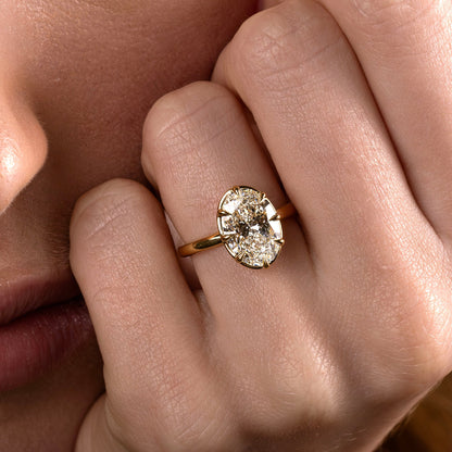 Solitaire-Oval Lab Grown Diamond Engagement Ring