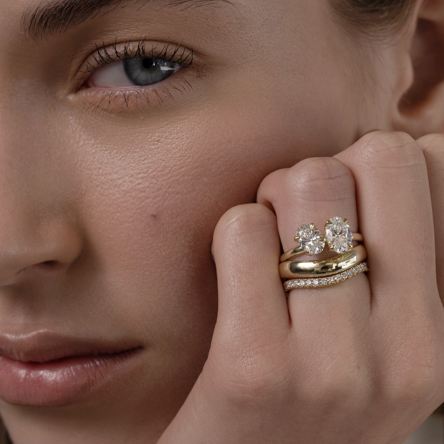 Toi Et Moi-Oval & Oval Lab Grown Diamond Engagement Ring