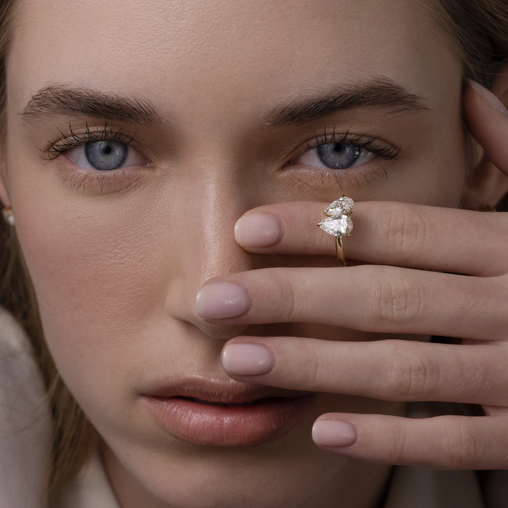 Toi Et Moi-Pear & Pear Lab Grown Diamond Engagement Ring