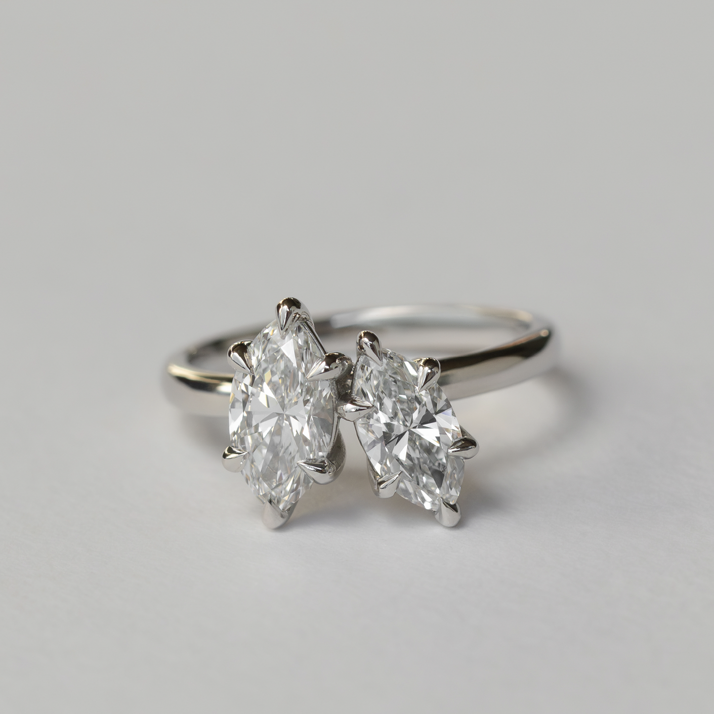 Toi Et Moi-Marquise & Marquise Lab Grown Diamond Engagement Ring