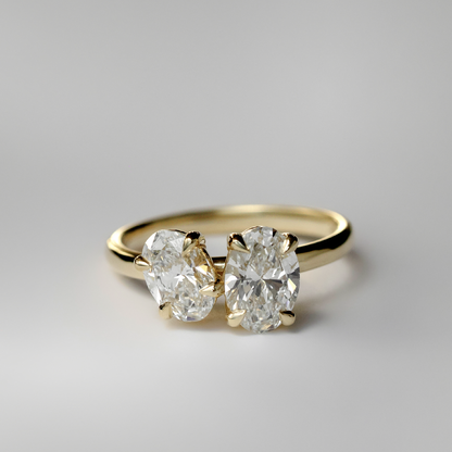 Toi Et Moi-Oval & Oval Lab Grown Diamond Engagement Ring