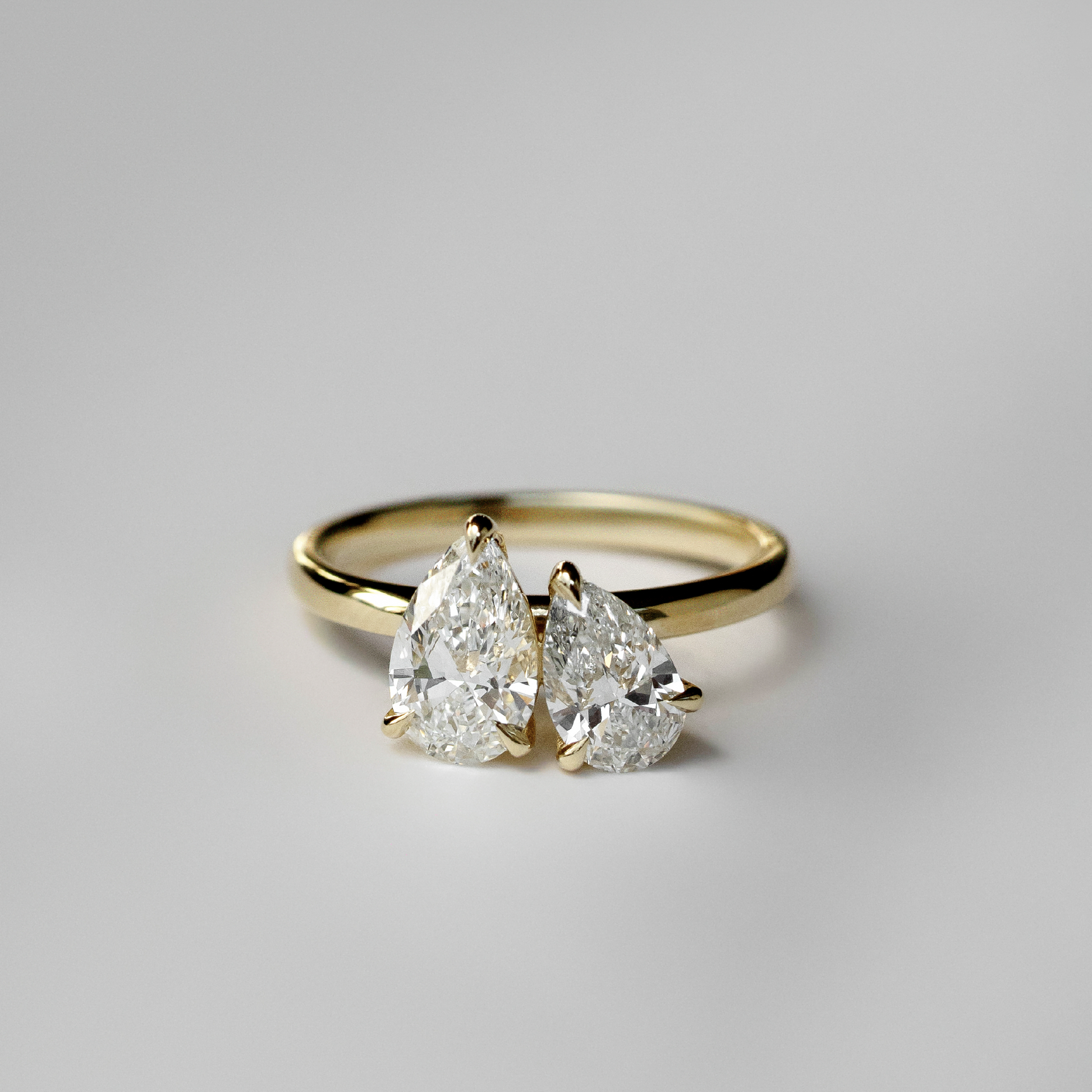 Toi Et Moi-Pear & Pear Lab Grown Diamond Engagement Ring