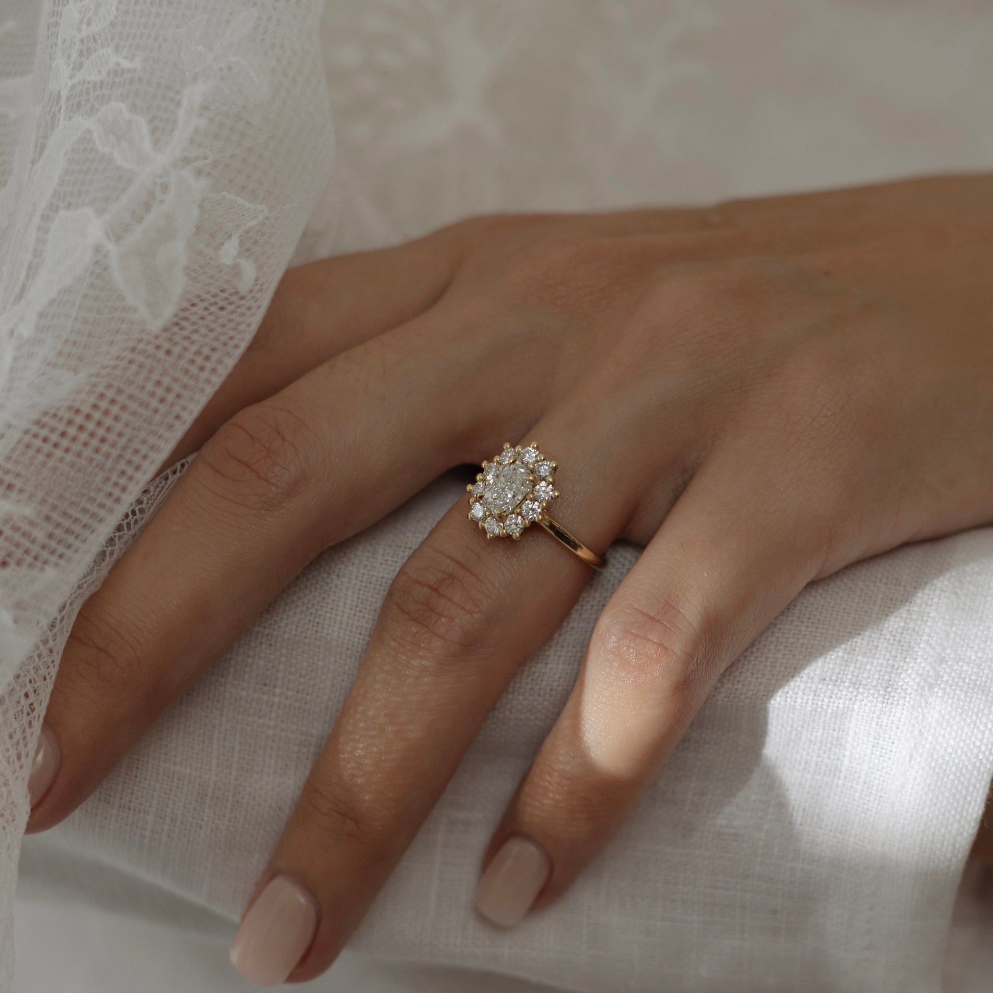 Solitaire- 1.0 CT Oval Moissanite Engagement Ring