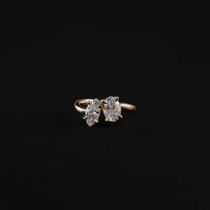 Toi Et Moi-Oval & Marquise Lab Grown Diamond Engagement Ring