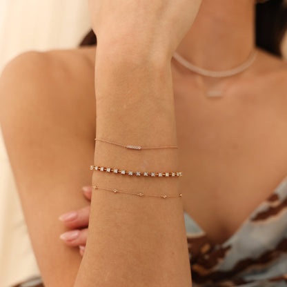 Solitaire Bezel-1.0 CT Oval Lab Grown Diamond Bracelets