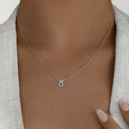 0.6 TCW Round Lab-Grown Necklace Taurus Charm Pendant 6