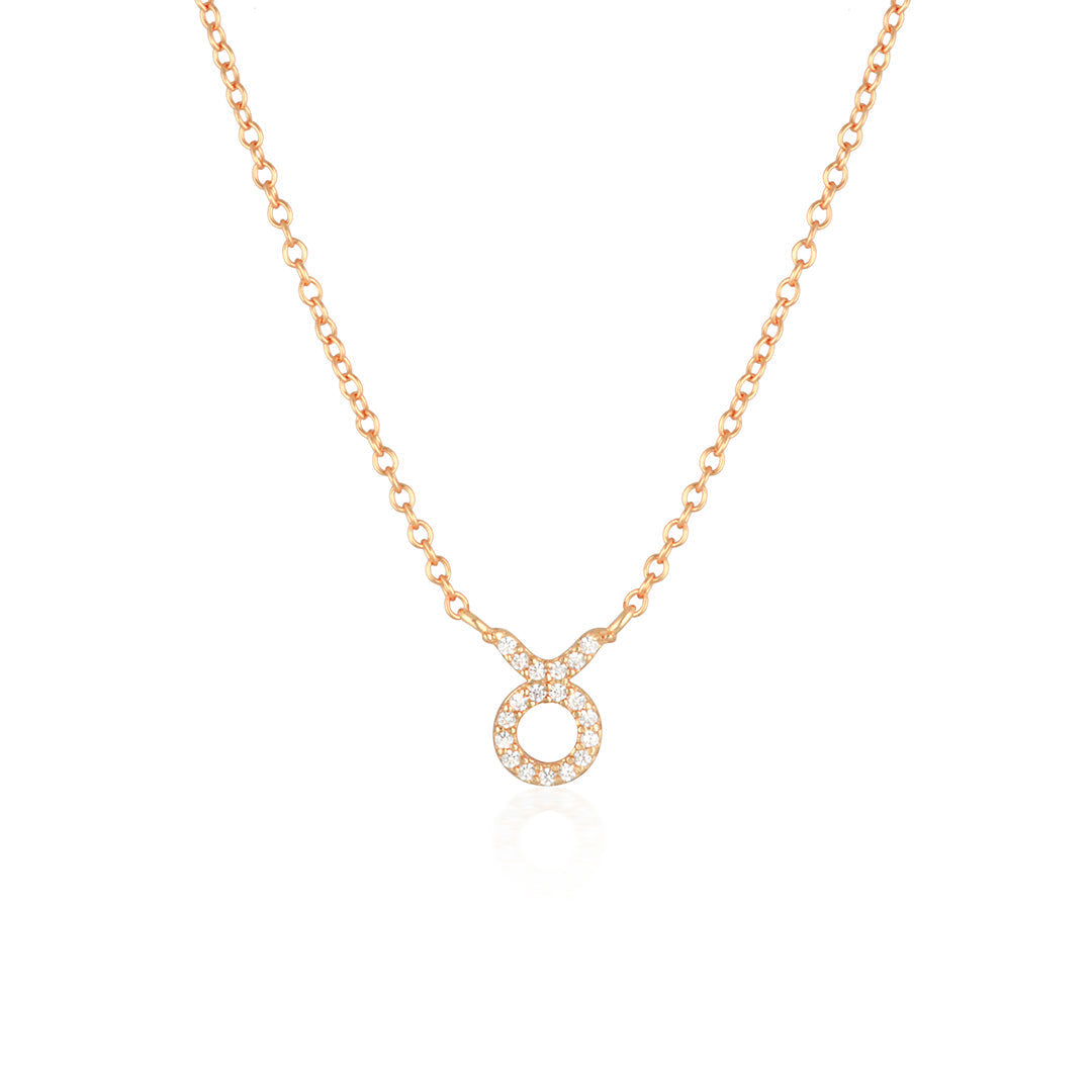 0.6 TCW Round Lab-Grown Necklace Taurus Charm Pendant 8
