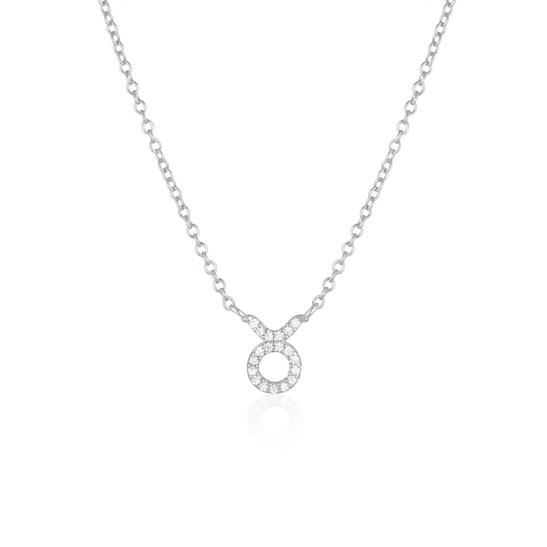 0.6 TCW Round Lab-Grown Necklace Taurus Charm Pendant 7