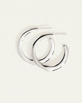 Load image into Gallery viewer, Elegant Silver Twist Hoop Earrings
