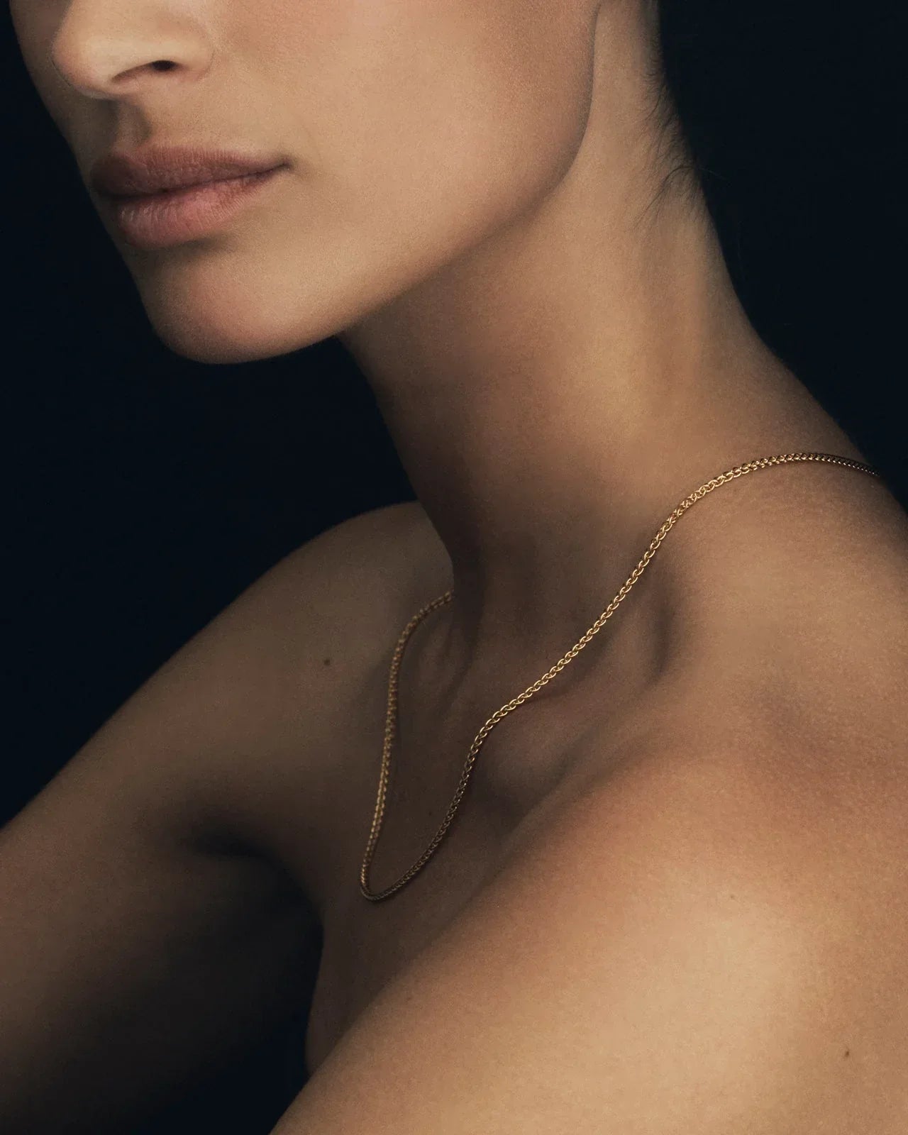 Breaded Wheat Gold Chain Necklace 3