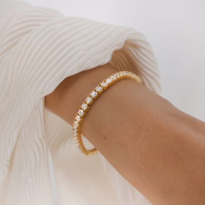 Exquisite 1 TCW Round Lab-Grown Diamond Tennis Bracelet 11