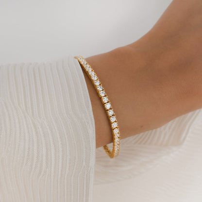Exquisite 1 TCW Round Lab-Grown Diamond Tennis Bracelet 13