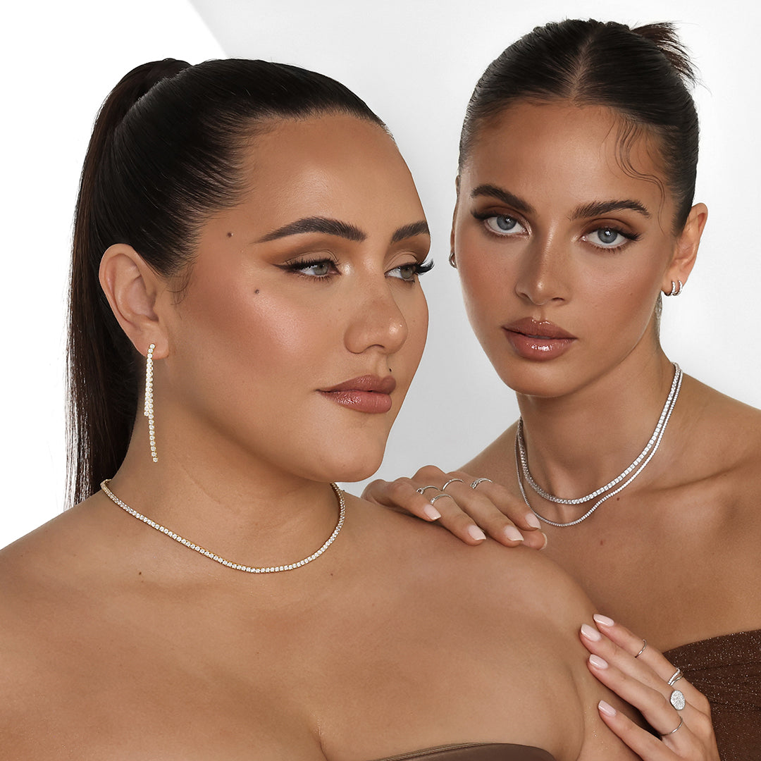 Elegant 0.4 TCW Round Lab-Grown Diamond Tennis Drop Earrings 6