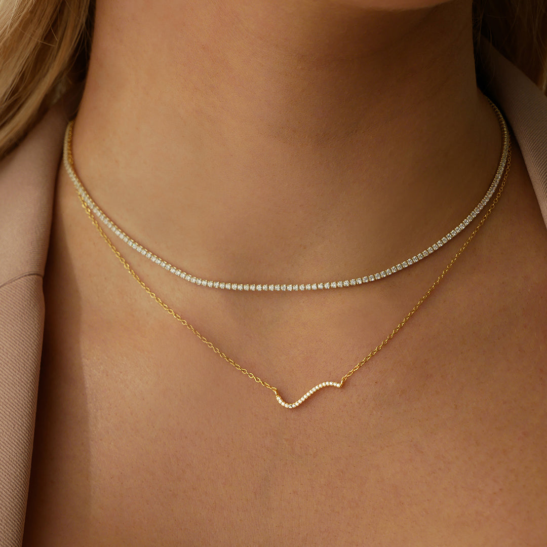 Elegant 2 TCW Round Lab-Grown Diamond Tennis Necklace