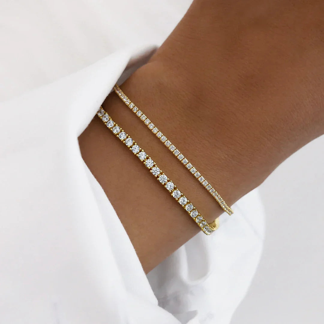 0.6 TCW Round Lab-Grown Diamond Tennis Bracelets 9