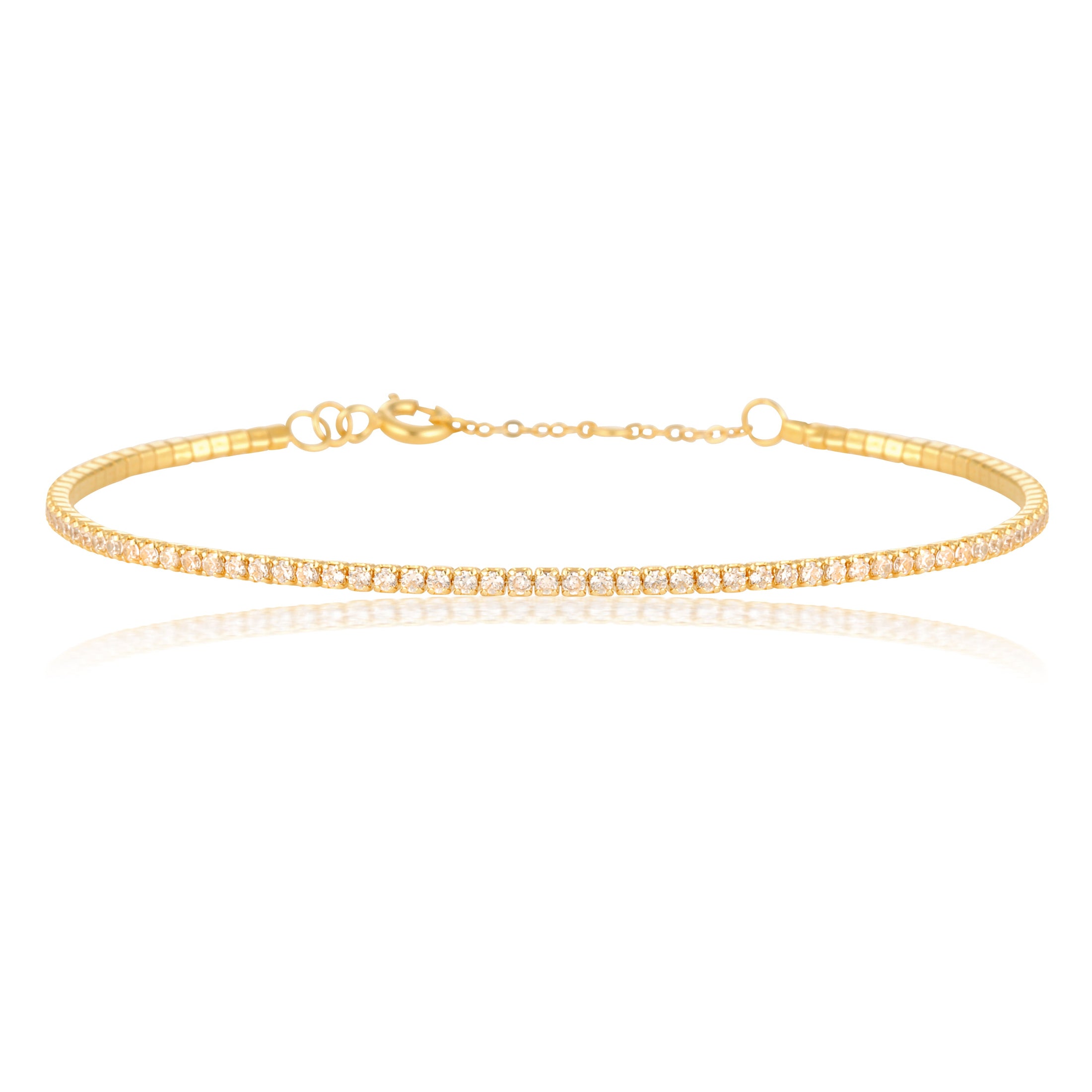 0.6 TCW Round Lab-Grown Diamond Tennis Bracelet