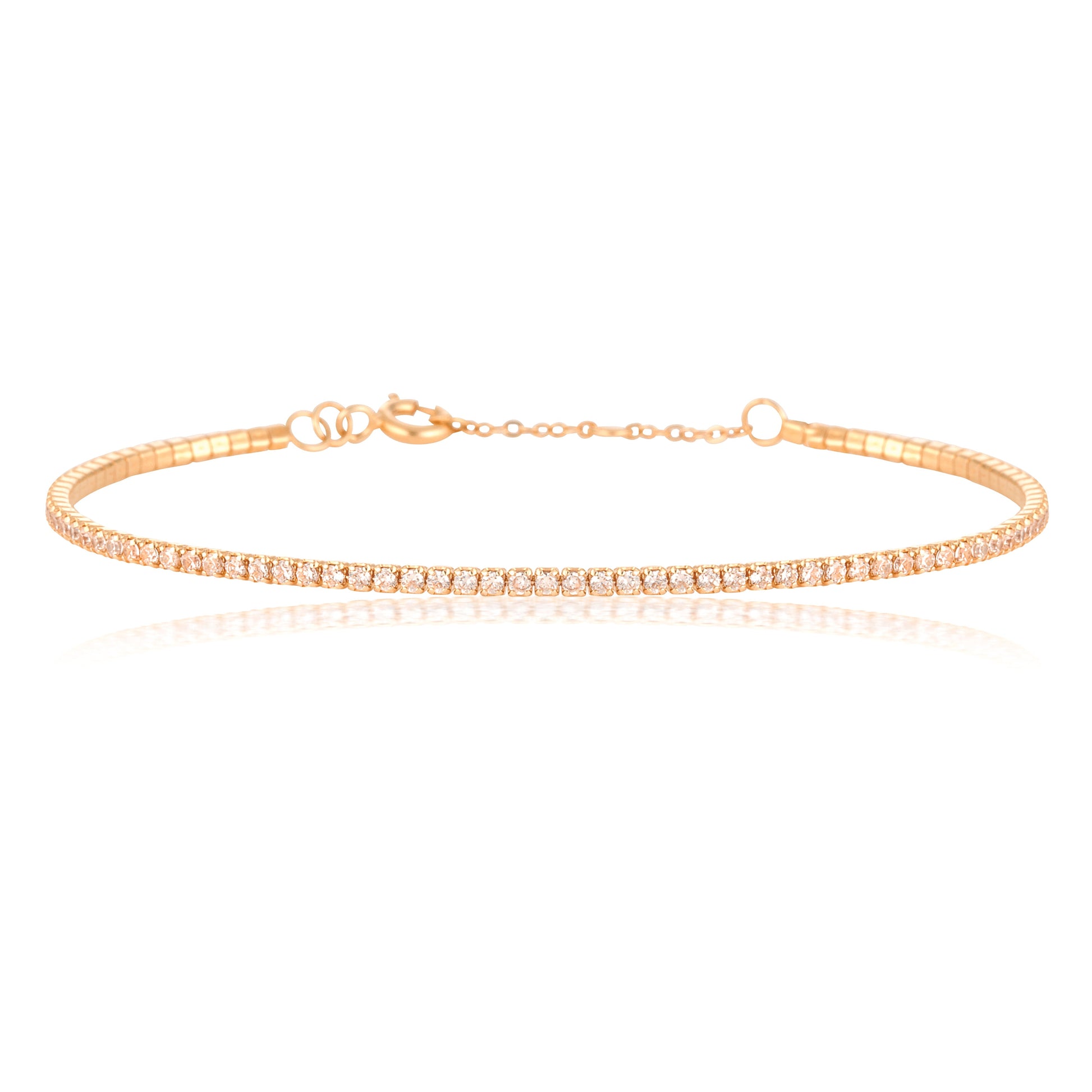 0.6 TCW Round Lab-Grown Diamond Tennis Bracelets 3